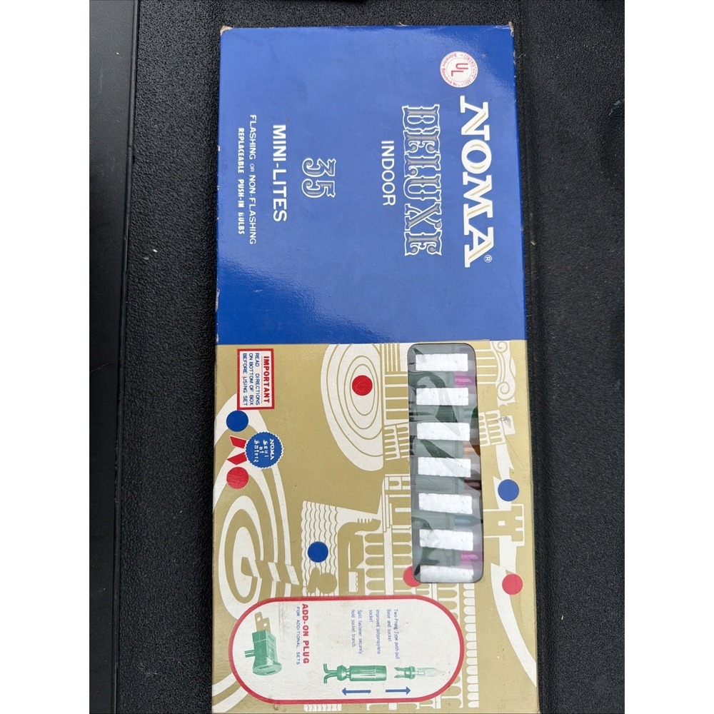 Vintage Noma‎  35 Mini-Lites Flashing Or Non Flashing NOS
